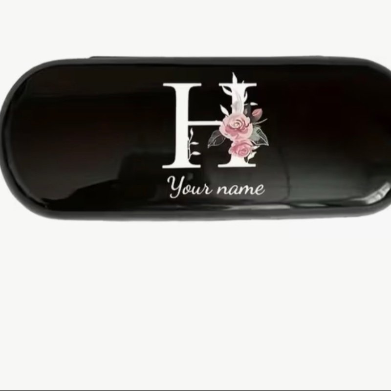 Boîte personnalisée avec initiale et fleurs