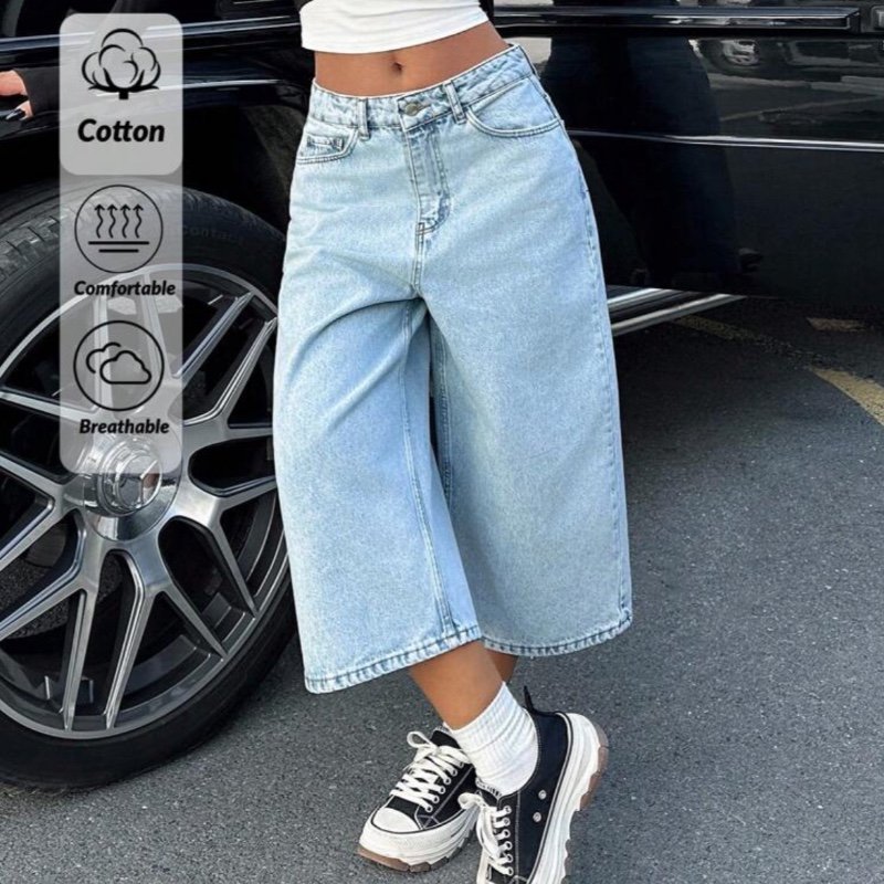 CasuGlow WOMEN LOW WAIST SNOW WASH DENIM SHORT