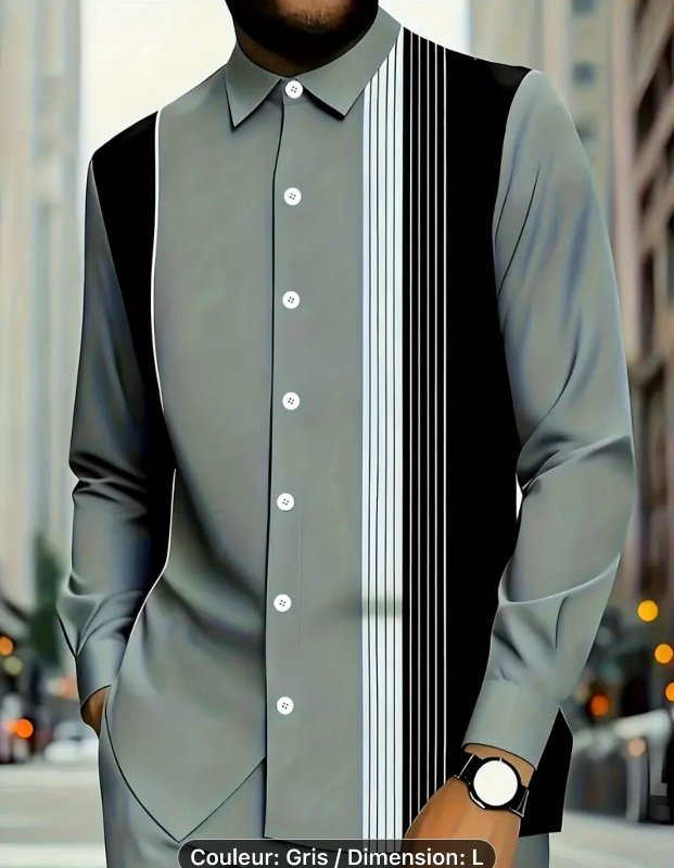 Ensemble de chemise à manches longue