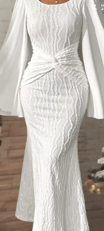 Robe Élégante à Manches Évasées pour Femmes