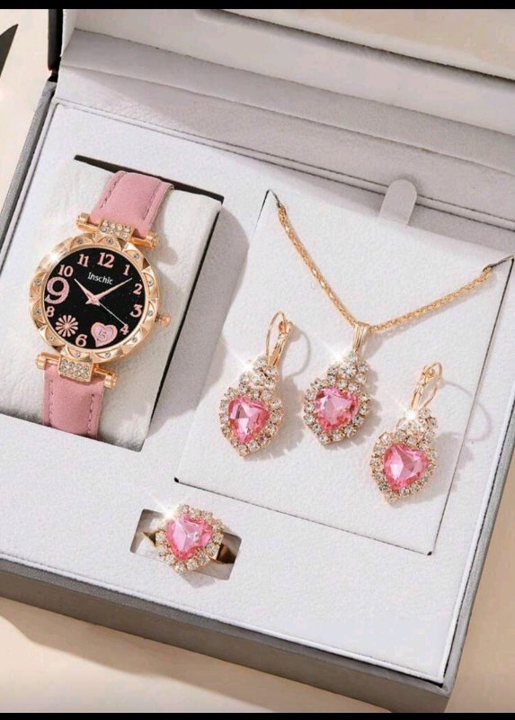 Ensemble de 6 pièces, montre tendance simple,cadran rond