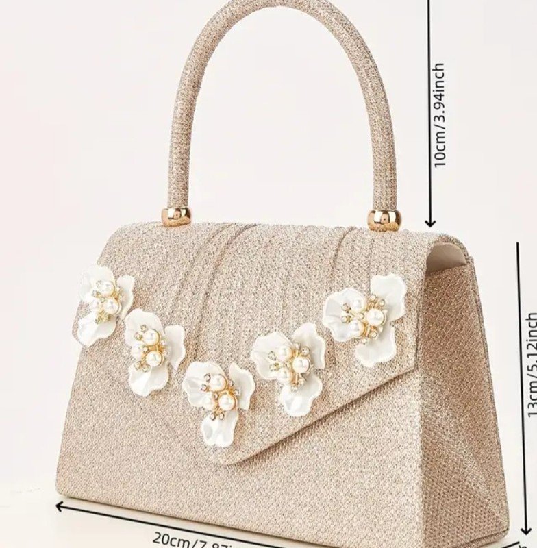 Le sac à main floral en perle, éblouissant