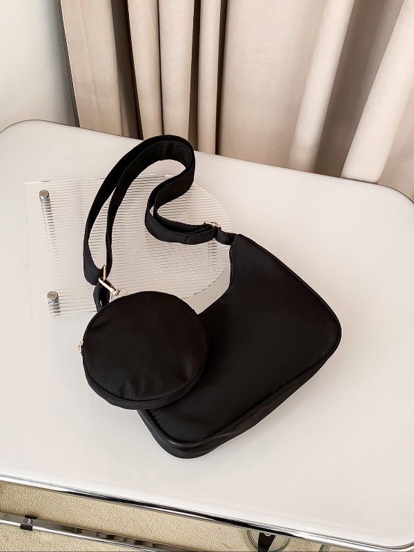 Sac bandoulière réglable multi-fonction couleur unie à la mode pour femme