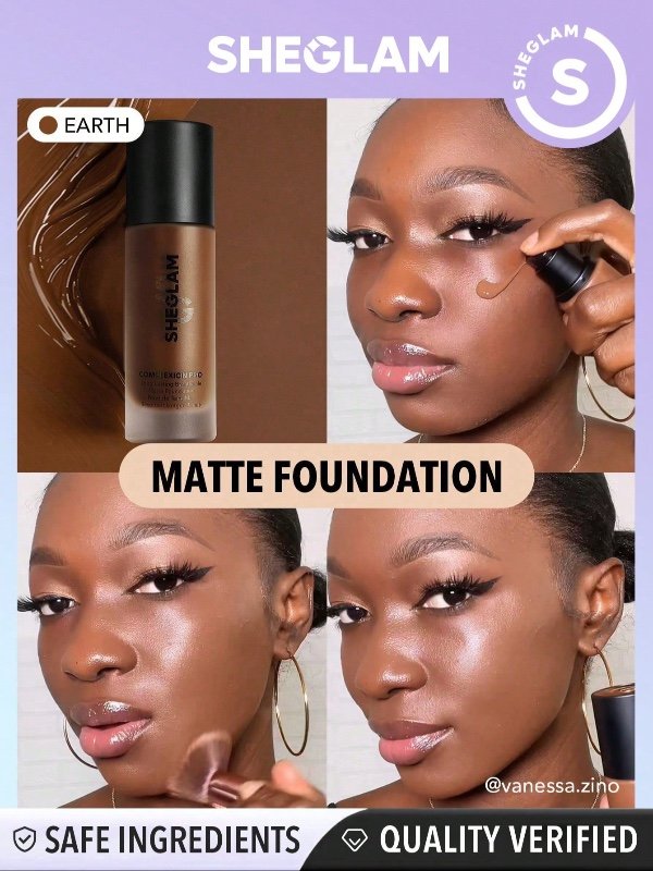 SHEGLAM Fond De Teint Mat Respirant Longue Tenue