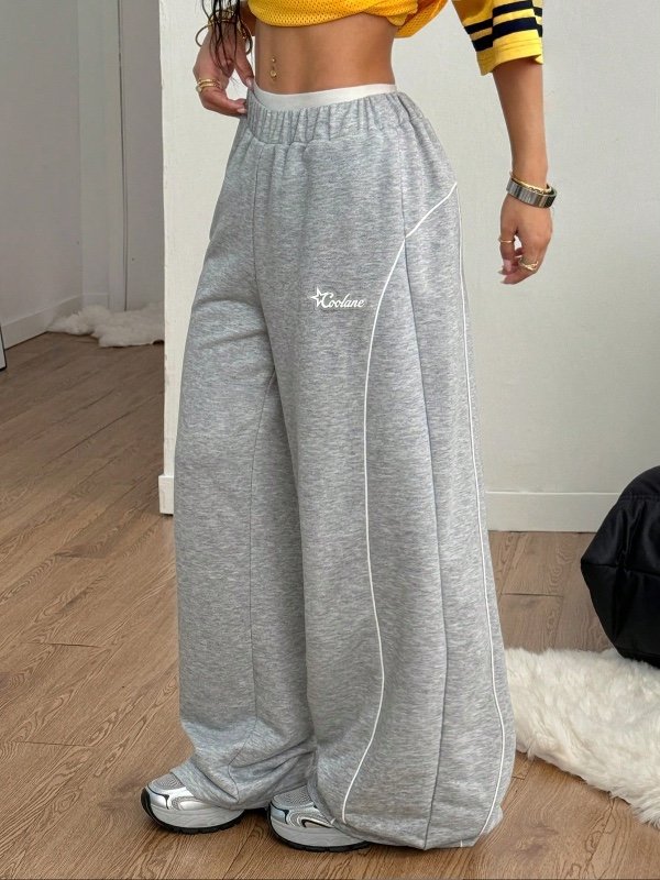 Coolane Joggers oversize gris patchés
