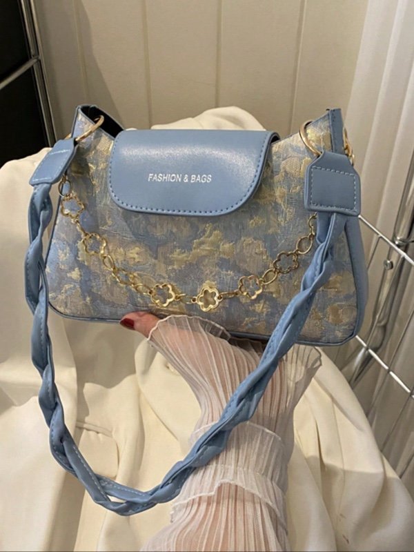 Sac à bandoulière bicolore pour femmes