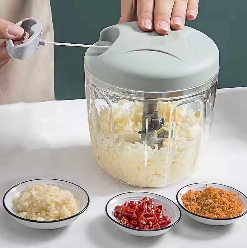 Hachoir à viande manuel 500/900ML, hachoir à ail rotatif, presse-ail, coupe-oignon et légumes, accessoires de cuisine