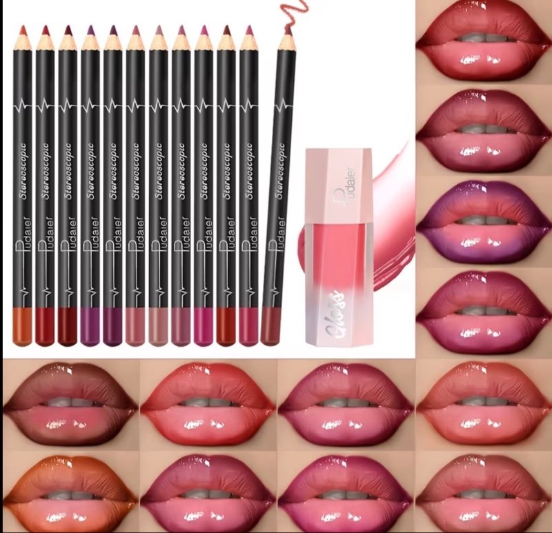 Ensemble 13 pièces de rouge à lèvres mat nude waterproof