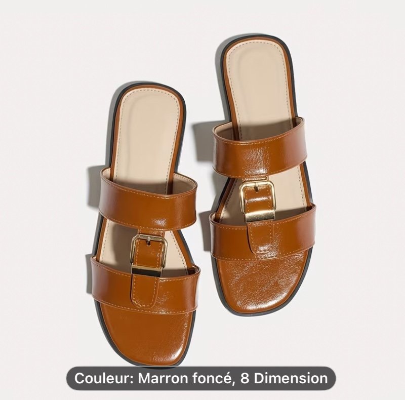 Sandales plates rétro élégante pour femme