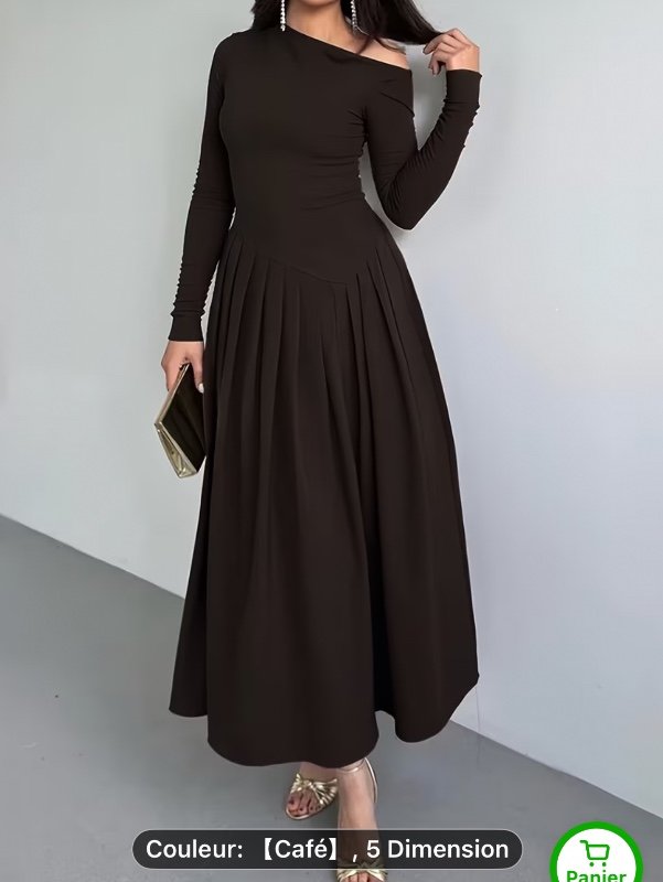 Nouvelle robe maxi épaule dénudée