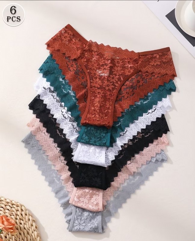 6pièces Femmes Floral Dentelle Hipsters
