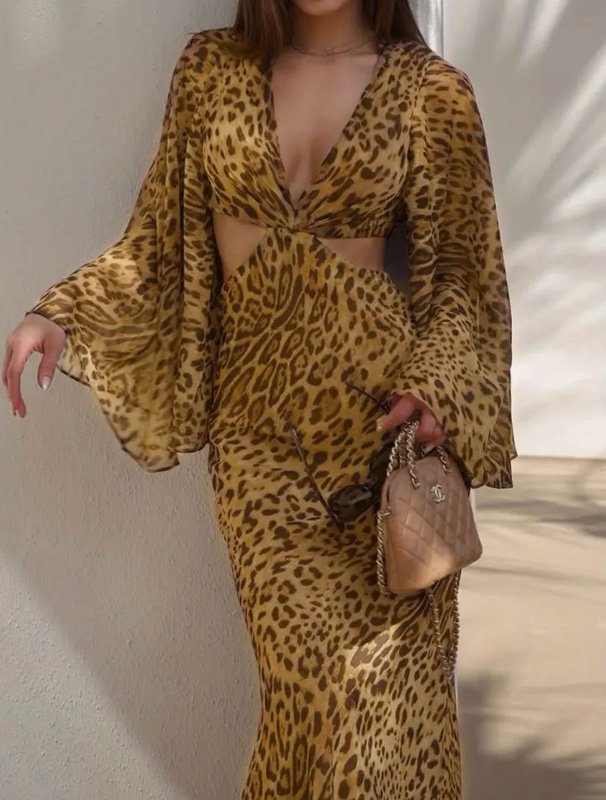 Robe femme imprimé léopard