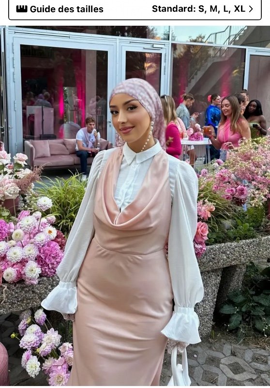 2 pièces : 1 Robe Gilet en Satin Épais à Col Halter et Queue de Sirène + 1 Chemise à Manches Évasées avec Doublure Intérieure