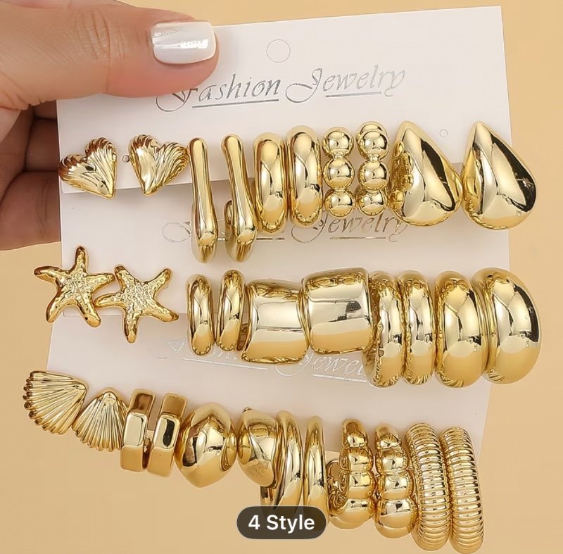 Boucles d’oreilles dorées