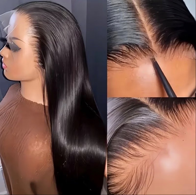 Perruque Lace Front 13*4 Densité 180 Fibre Synthétique Haute Définition pour Femmes