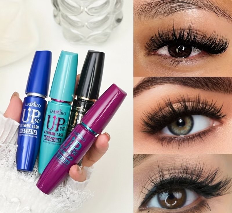 Ensemble de 4 mascaras DAISIBO 4D, imperméables, volumisants, recourbants, longue durée, nuances noires pour tous les types de peau