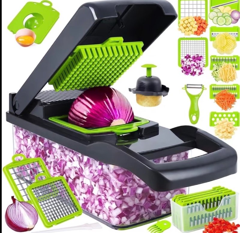 16pcs/ Ensemble, Hachoir à légumes, Trancheuse à fruits multifonctionnelle