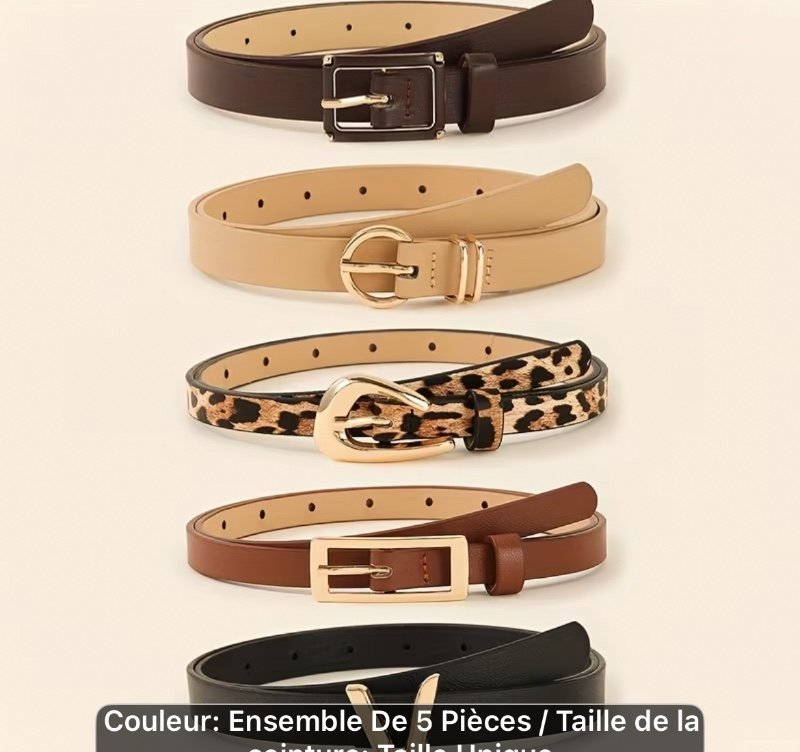 Ensemble De 5 Pièces Ceintures
