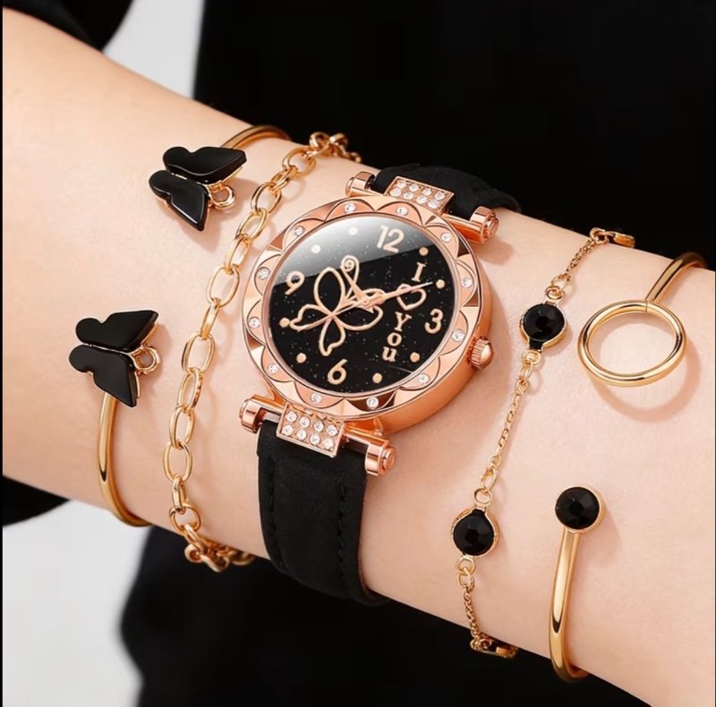 Ensemble de 5 montres à quartz analogiques pour femmes
