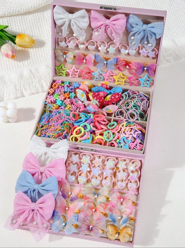 493 pièces Pinces à cheveux avec nœud de perles colorées, Élastiques à cheveux style princesse mignons, Accessoires de cheveux élastiques et durables, Polyvalents pour un usage quotidien, l'été, les vacances, les voyages, Pinces à cheveux, Serre-tête, Pin