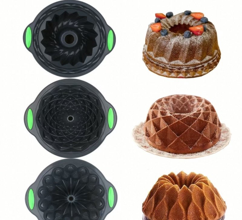 Ensemble de 5 moules à gâteau créatifs avec couteau et pinceau, ensemble de moules en silicone pour gâteaux, plaque pour pain français et hamburger, moule à pain, assiette à pain, moule à gâteau antiadhésif, moule à pain, plaque de cuisson pour pain, conv